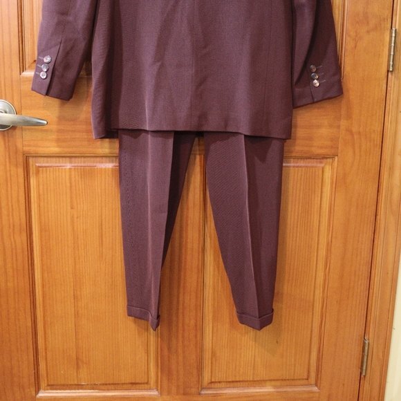 VESTIMENTA SPA Vintage Brown Wool Silk Pant Suit Italy Blazer & Pants 12 - Picture 13 of 16